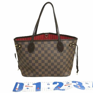 【中古】ルイヴィトン LOUISVUITTON バッグ トートバッグ ネヴァーフルPM N51109 MB2078 レザー ブラウン ダミエ 中古の画像4