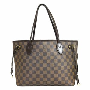 【中古】ルイヴィトン LOUISVUITTON バッグ トートバッグ ネヴァーフルPM N51109 MB2078 レザー ブラウン ダミエ 中古