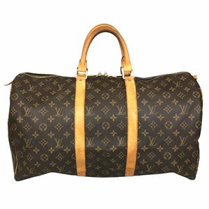 【1円～】 ルイヴィトン LOUIS VUITTON バッグ ボストンバッグ キーポル50 モノグラム M41426 レザー ブラウン ゴールド金具 中古