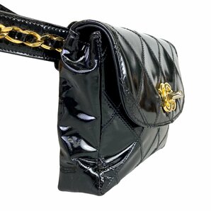 【1円～】シャネル CHANEL バッグ ポーチ ウエストバッグ ビコローレ 3番台 ココマーク ブラック ギャランティカード付き 中古の画像2