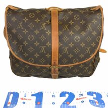 【1円～】ルイヴィトン LOUIS VUITTON バッグ ショルダーバッグ ソミュール35 モノグラム M42256 35 882VI ブラウン レザー 中古_画像4