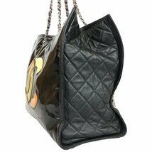 【1円～】 シャネル CHANEL バッグ ハンドバッグ トートバッグ ココマーク チェーンハンドル エナメル 16番台 付属品付き 中古_画像3