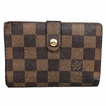 【1円～】ルイヴィトン LOUISVUITTON 財布 二つ折り 財布 がま口財布 ダミエ ダミエ ガマロ N61664 M10073 レザー ブラウン 中古_画像1