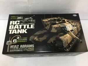 orQ138# ジャンク 1/24 アメリカ軍主力戦車 M1A2 エイブラムス 砂漠迷彩仕様 ラジコンです ※コントローラ欠品