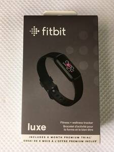 siQ449* 送料無料 未開封 fitbit スマートウォッチ luxe FB422 グラファイト ステンレススチールケース＆ブラックベルト