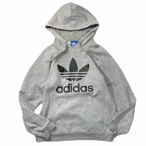 ◆アディダスオリジナルス /スウェットパーカー /プルオーバー /フーディー /adidas /トレフォイル /ロゴ /メンズ/sizeL/グレー