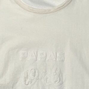 ◆Papas/パパス/ダブルフェイス/Tシャツ /スウェット感覚/半袖 /肉厚/ゆったり/ロゴ/生成系/メンズ/sizeLの画像5