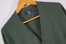 Gentleman's Cashmere カーディガン トップス 長袖 ニット Vネック 伊勢丹 無地 L 薄緑 グリーン メンズ [605834]_画像2