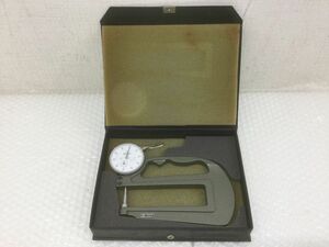 D072-60【保管品】MITUTOYO(ミツトヨ)ダイヤルゲージ　0.01mm No.2046-08 DIAL THICKNESS GAGE 7321/ケース付きt