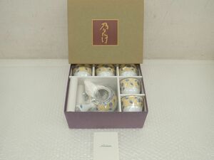 D282-60　未使用保管品　ノリタケ　深山吹 茶器揃　急須/湯呑み　5客揃い　元箱