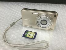 D217-60-M【通電動作確認済み】ソニー SONY Cyber-shot DSC-W350 コンパクトデジタルカメラ /SDカード2GB付きt_画像1