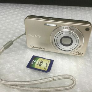 D217-60-M【通電動作確認済み】ソニー SONY Cyber-shot DSC-W350 コンパクトデジタルカメラ /SDカード2GB付きtの画像1