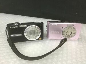 D223-60-M【コンパクトデジタルカメラ2点まとめ】ニコン Nikon COOLPIX S520 コンパクトデジタルカメラ/パナソニック DMC-FX30ルミックス/t