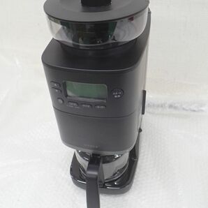 TK091-100 美品 2023年製 siroca シロカ コーン式全自動コーヒーメーカー カフェばこPRO CM-6C261(K) ブラックの画像2