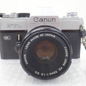 D380-60 Canon キャノン FTb QL フイルムカメラ シルバーボディ、レンズ CANON LENS FD 50mm 1:1.8 SCの画像2
