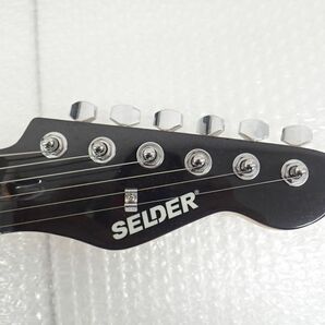 D482-160 ② SELDER セルダー エレキギター ストラトキャスタータイプ BLK/ブラック ソフトケース付き 音出し確認済みの画像4
