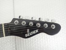 D482-160　② SELDER セルダー エレキギター ストラトキャスタータイプ　BLK/ブラック　ソフトケース付き　音出し確認済み_画像4