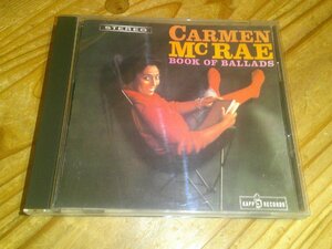 CD：CARMEN McRAE BOOK OF BALLADS ブック・オブ・バラーズ カーメン・マクレー：1989年発売盤