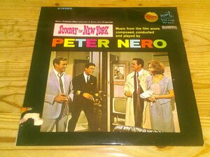 LP：SUNDAY IN NEW YORK PETER NERO ニューヨークの休日 サウンドトラック サントラ ピーター・ネロ：ペラジャケ