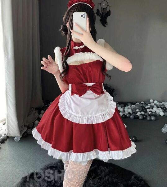  メイド服 サンタランジェリー サンタコスプレ 