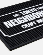 新品 24ss NEIGHBORHOOD LOGO BAR MAT BLACK ネイバーフッド ロゴ バー マット ブラック 黒 即発送可能！_画像2