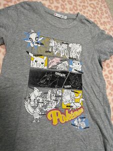 ポケモン半袖 Tシャツ　グレー130