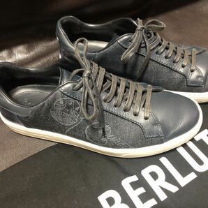 ☆美品☆Berluti ベルルッティ スニーカー ネイビー 26.5の画像2