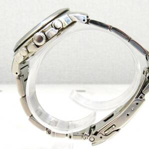 SEIKO セイコー クロノグラフ デイト 7T32-9000 クォーツ 腕時計 青文字盤 ベルト純正 不動品 ユーズド品 電池切れ kdKTの画像3