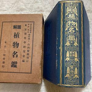 [ the first version / Taisho 13 year ] illustration plant name . mountain inside . male .. plant illustrated reference book . attaching old book antique 