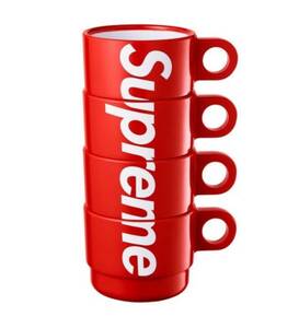 新品 Supreme Stacking Cups (Set of 4) スタッキング カップ 4個セット Red マグカップ コップ