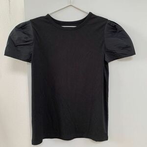 送料185円未使用未着用Tシャツ 半袖 パフスリーブ　リブ　プルオーバー カットソー　