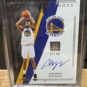 NBA 直筆サイン 直書き PANINI ANDREW WIGGINS WARRIORS 2020-21 IMPECCABLEの画像1