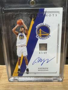 NBA 直筆サイン　直書き　PANINI ANDREW WIGGINS WARRIORS 2020-21 IMPECCABLE