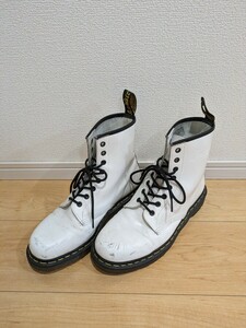  Dr. Martens белый ботинки 8 отверстие 28.0 см UK9