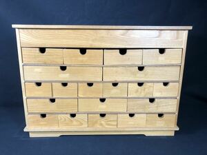 4/16a15 shelves wooden small shelves small chest of drawers medicine shelves 5 step drawer storage toolbox sewing handicrafts Showa Retro antique size approximately 53×20×37.5cm