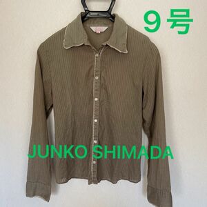 JUNKO SHIMADA綿100%薄手シャツブラウス9号 長袖シャツ