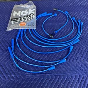 NGK plug cord 3 set unused goods / search old car retro 80 hero V6 V8