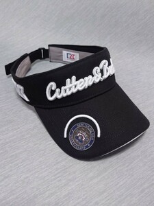 CUTTER&BUCK カッターアンドバック　カッター＆バック　サンバイザー ゴルフウェア GOLF　マーカー　マグネット　黒　ブラック　