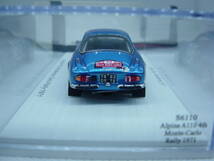 送料350円～ spark 1/43 Alpine A110 4th Monte Carlo Rally 1971 #22 J-C Andruet/M.Vial アルピーヌ モンテカルロ ラリー_画像5