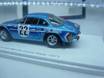 送料350円～ spark 1/43 Alpine A110 4th Monte Carlo Rally 1971 #22 J-C Andruet/M.Vial アルピーヌ モンテカルロ ラリー_画像4