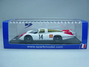 送料350円～ spark 1/43 Porsche 908 2nd 1000km of Paris 1968 #14 V.Elford/R.Lins ポルシェ エルフォード/リンス パリ1000kmレース