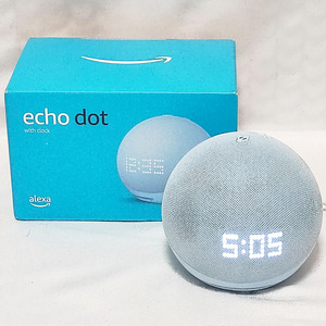 ◆送料無料・超美品◆Amazon Echo Dot with clock 第5世代 クラウドブルー 時計付◆