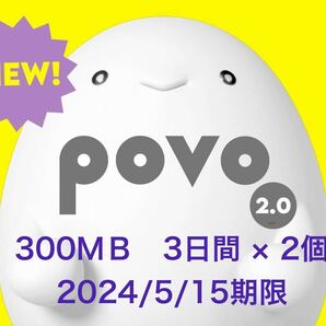 povo2.0 プロモコード 300ＭＢ×２個の画像1