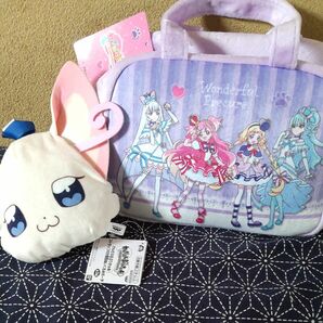 ワンダフルプリキュアぬいぐるみポーチとキャラコロバッグのセット