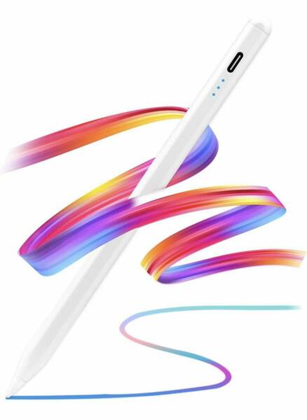 iPad タッチペン 急速充電 スタイラスペン 高感度 pencil 傾き感知/磁気吸着/誤作動防止機能対応 軽量 耐摩 2018年以降iPad対応