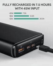 AUKEY65Wモバイルバッテリー 26800mAh 大容量 急速充電/3台同時充電可 携帯充電器 type-C入出力 3USBポートPD 3.0 QC3.0 対応_画像4