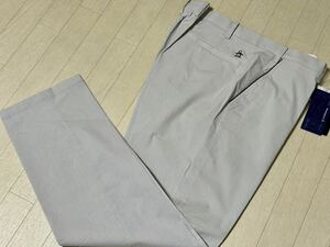 新品★マンシングウェア Munsingwear ゴルフウェア サッカーストライプ柄 SUNSCREEN 吸汗速乾 ストレッチパンツ/春夏/グレー/w96/送料185円