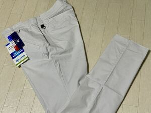  новый товар * кривошип CLUNK Golf одежда серебристый жевательная резинка в клетку дезодорация стрейч брюки / весна лето / белый / размер XXL(w87-93)/ стоимость доставки 185 иен 