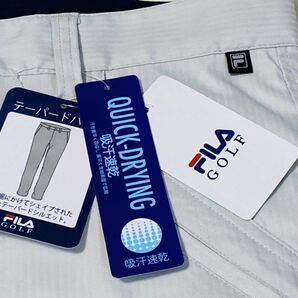 新品◆FILA GOLF フィラ ゴルフ ストライプ柄 8ポケット 吸汗速乾 テーパードパンツ/春夏/ライトグレー/w82/送料185円の画像6