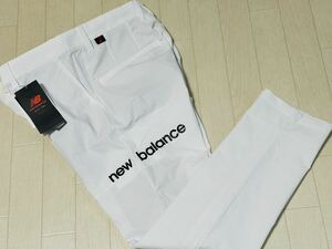 新品◆ニューバランス ゴルフ NBロゴ 吸汗速乾 ストレッチ テーパード クロップドパンツ/春夏/ホワイト/サイズ6(w84-88)/送料185円